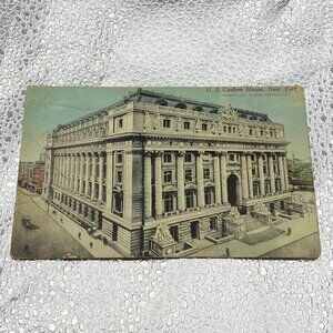 Vintage 1907‎ U.S. Custom House New York Postcard By Irving Underhill Damaged